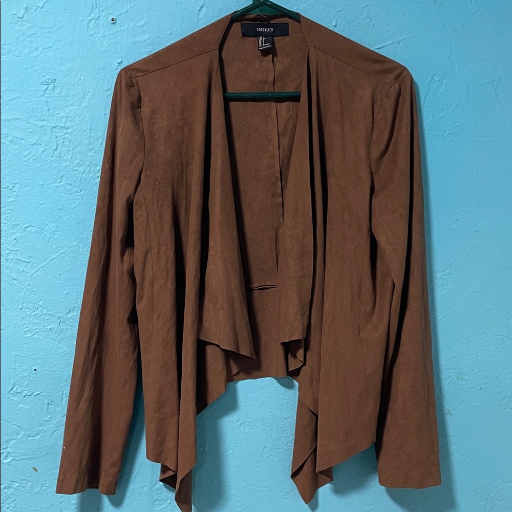 Forever 21 Tan Open Front Jacket